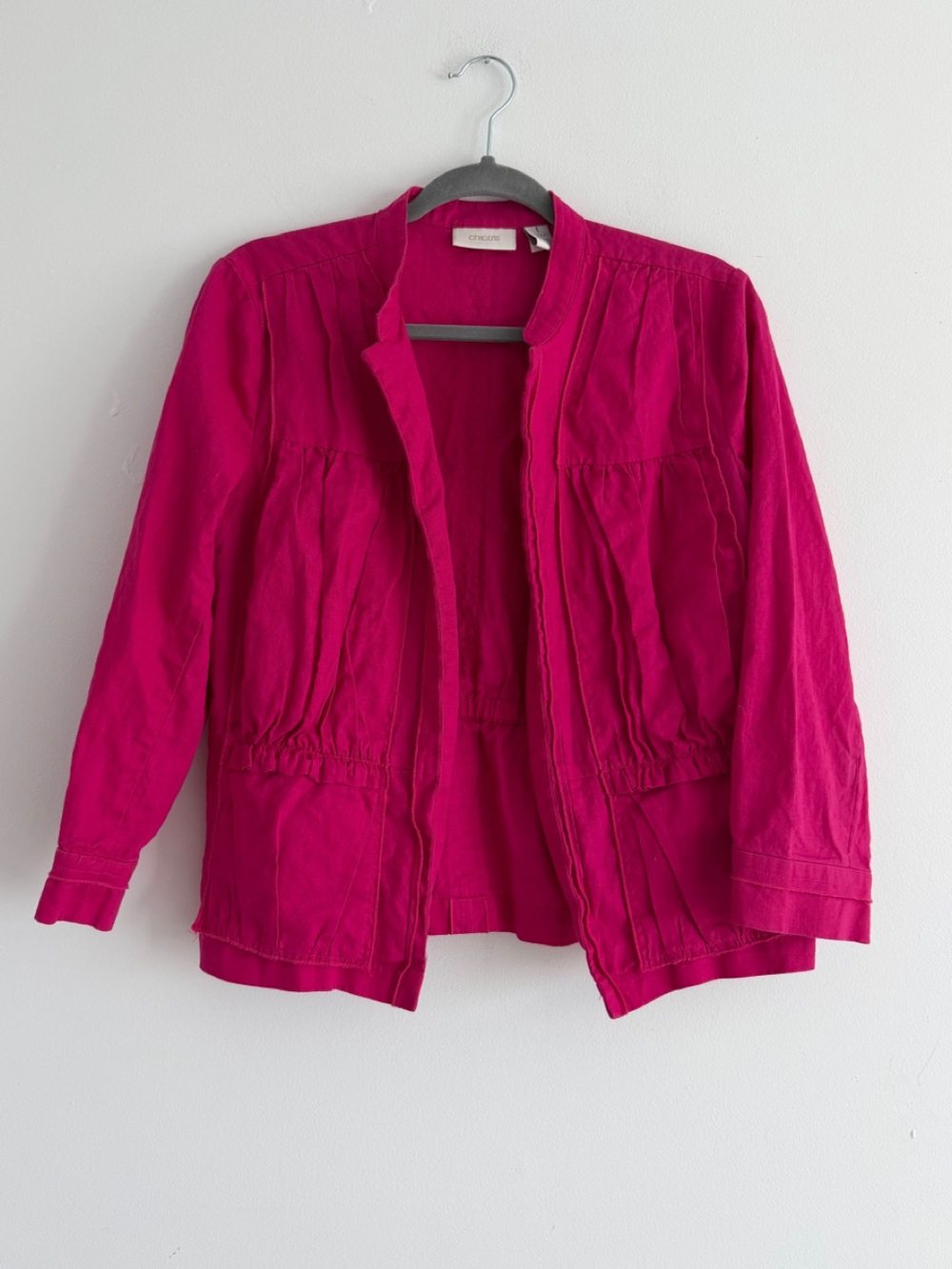 Chico's Pink Linen Jacket